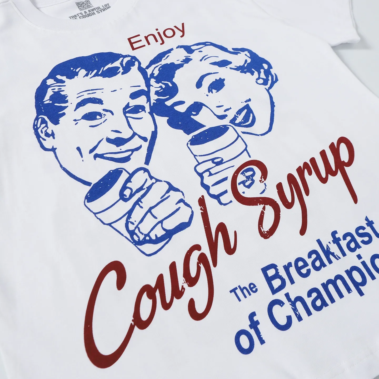 #White I THAT'S A AWFUL LOT OF COUGH SYRUP In Stock Real shot American simple trendy brand loose casual T-shirt Fabric (fabric): 32 counts Weight combed double yarn pure cotton Sizes (size): S-M L X L Color (colour): Black